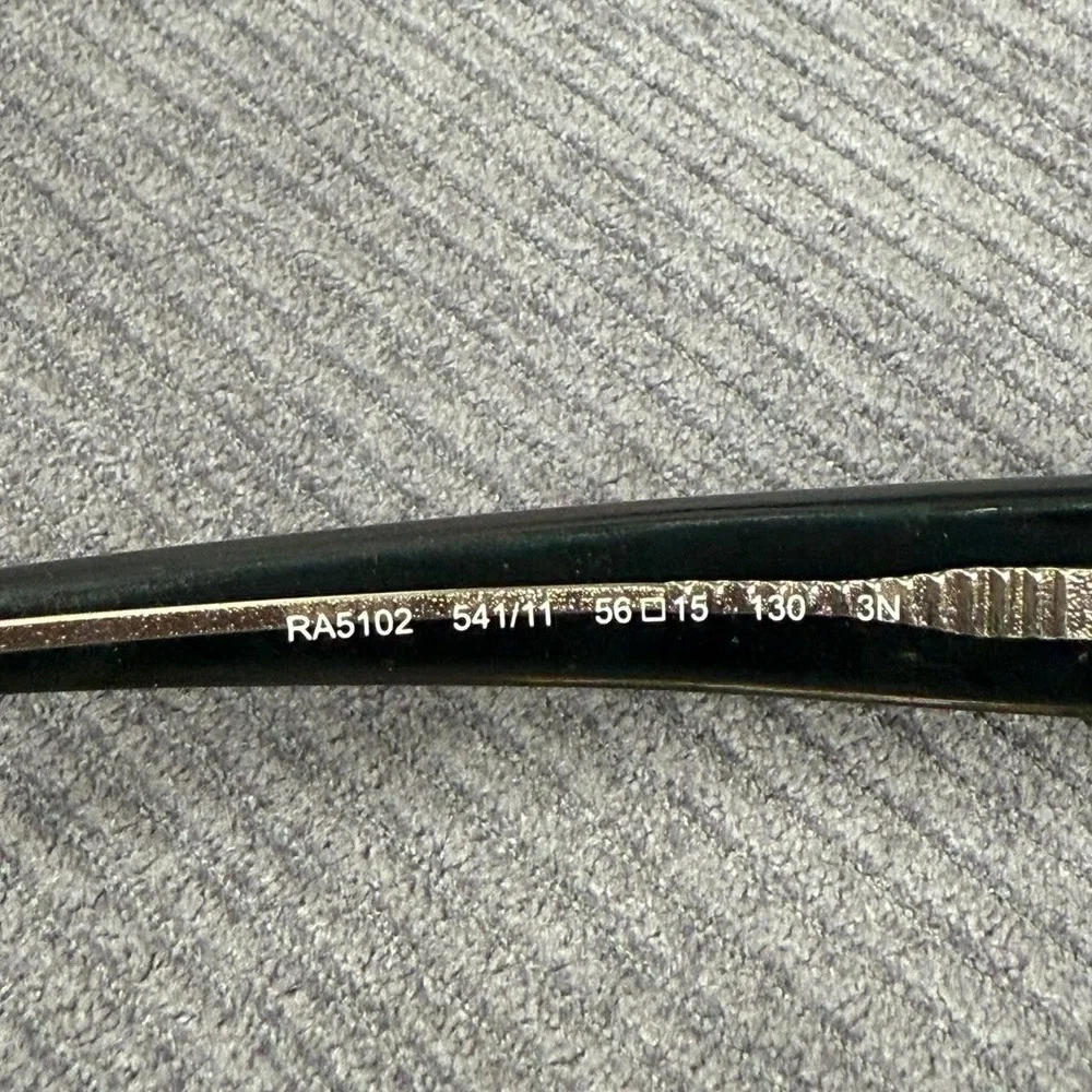 Ralph Lauren RA5102 Black Tortoise Rectangular Y2k Eyeglasses Frames 56-15-130